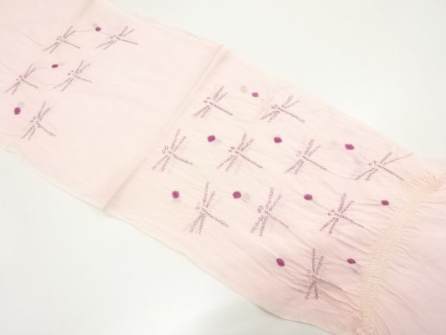 JAPANESE KIMONO / OBIAGE FOR SUMMER / SILK / SHIBORI
